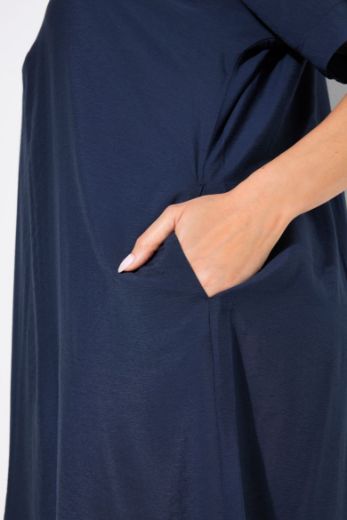 Moda za polnejše Haljina midi kratkih rukava Polo ovratnika plus velikost, xxl, Ulla Popken in Johann Popken (JP1880)