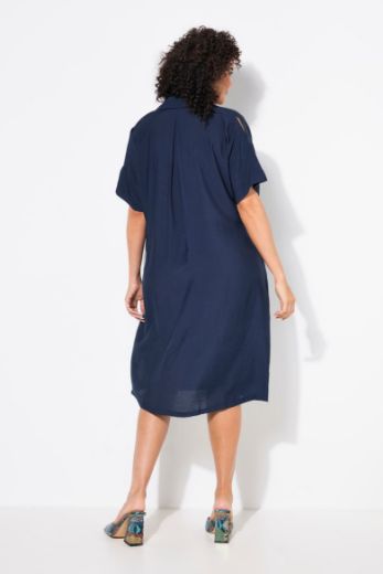 Moda za polnejše Haljina midi kratkih rukava Polo ovratnika plus velikost, xxl, Ulla Popken in Johann Popken (JP1880)
