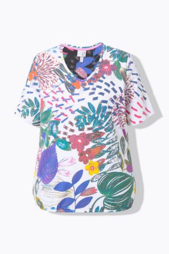 Moda za polnejše Majica kratkih rukava V ovratnika plus velikost, xxl, Ulla Popken in Johann Popken (JP1880)