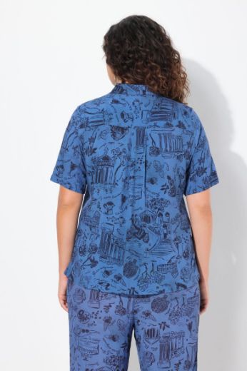 Moda za polnejše Bluza na kopčanje kratkih rukava plus velikost, xxl, Ulla Popken in Johann Popken (JP1880)