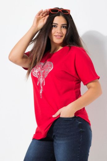 Moda za polnejše Majica kratkih rukava V ovratnika plus velikost, xxl, Ulla Popken in Johann Popken (JP1880)