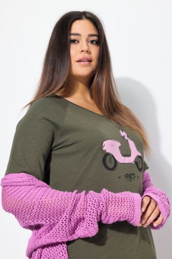 Moda za polnejše Majica kratkih rukava V ovratnika plus velikost, xxl, Ulla Popken in Johann Popken (JP1880)
