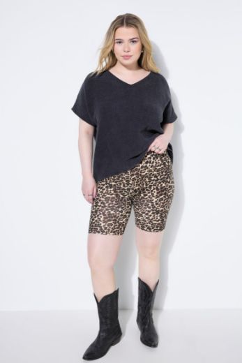 Moda za polnejše Tajice kratkih nogavica  s leopard uzorkom plus velikost, xxl, Ulla Popken in Johann Popken (JP1880)