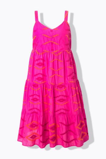 Moda za polnejše Haljina midi A kroja na volane plus velikost, xxl, Ulla Popken in Johann Popken (JP1880)