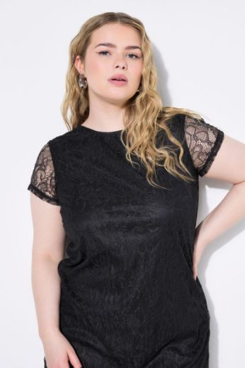 Moda za polnejše Haljina maxi kratkih rukava s čipkastim detaljima plus velikost, xxl, Ulla Popken in Johann Popken (JP1880)