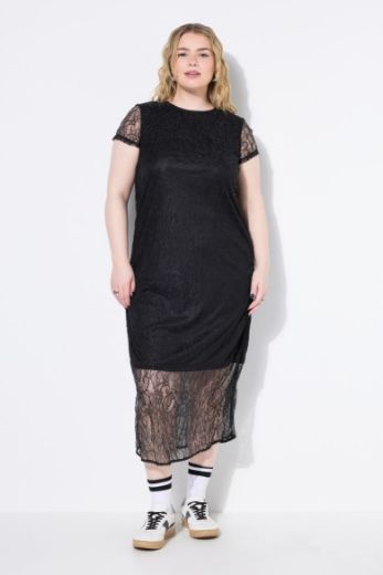 Moda za polnejše Haljina maxi kratkih rukava s čipkastim detaljima plus velikost, xxl, Ulla Popken in Johann Popken (JP1880)