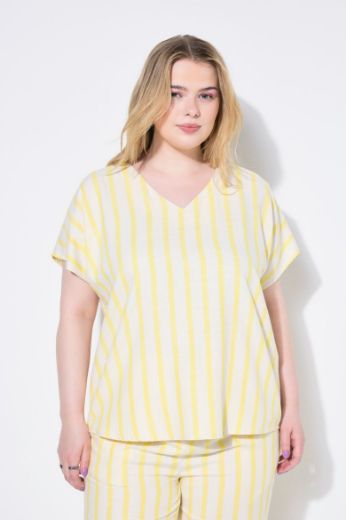 Moda za polnejše Bluza kratkih rukava V ovratnika plus velikost, xxl, Ulla Popken in Johann Popken (JP1880)