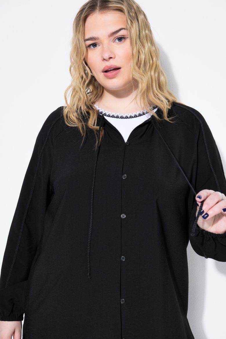 Moda za polnejše Bluza A kroja s pletenim detaljima plus velikost, xxl, Ulla Popken in Johann Popken (JP1880)