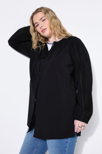Moda za polnejše Bluza A kroja s pletenim detaljima plus velikost, xxl, Ulla Popken in Johann Popken (JP1880)