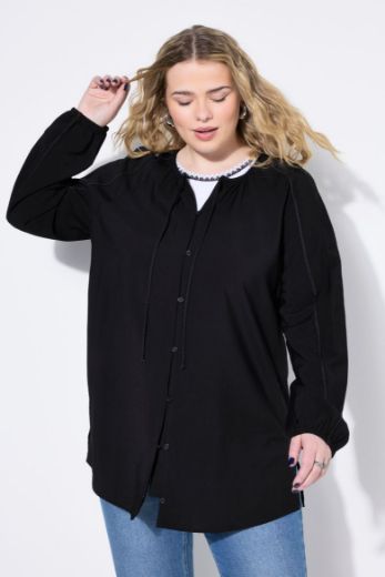 Moda za polnejše Bluza A kroja s pletenim detaljima plus velikost, xxl, Ulla Popken in Johann Popken (JP1880)