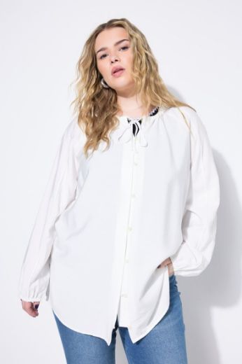 Moda za polnejše Bluza A kroja s pletenim detaljima plus velikost, xxl, Ulla Popken in Johann Popken (JP1880)