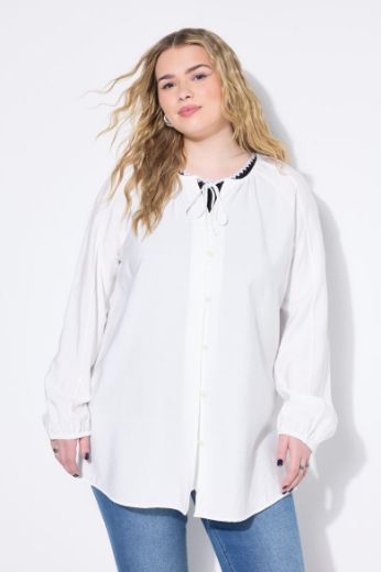 Moda za polnejše Bluza A kroja s pletenim detaljima plus velikost, xxl, Ulla Popken in Johann Popken (JP1880)