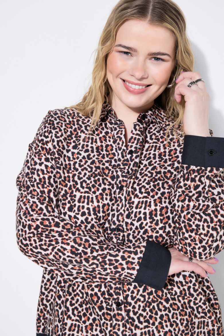 Moda za polnejše Bluza šireg kroja s leopard uzorkom plus velikost, xxl, Ulla Popken in Johann Popken (JP1880)