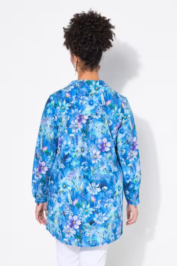 Moda za polnejše Bluza dugi rukavi A-kroja, cvjetni print plus velikost, xxl, Ulla Popken in Johann Popken (JP1880)