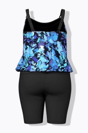 Moda za polnejše Kupaći kostim Tankini s produženim nogavicama plus velikost, xxl, Ulla Popken in Johann Popken (JP1880)