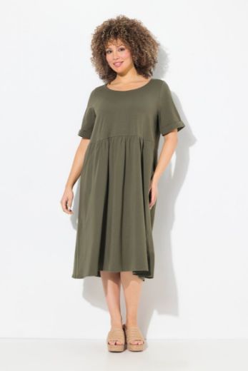 Moda za polnejše Haljina midi kratkih rukava okruglog izreza plus velikost, xxl, Ulla Popken in Johann Popken (JP1880)