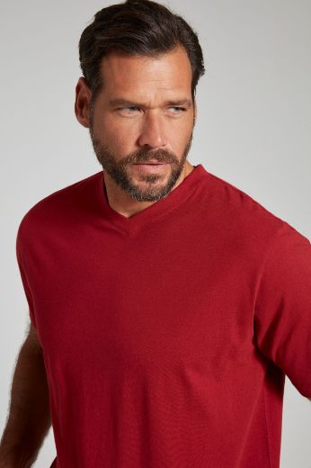 Moda za polnejše Majica Basic V ovratnik plus velikost, xxl, Ulla Popken in Johann Popken (JP1880)
