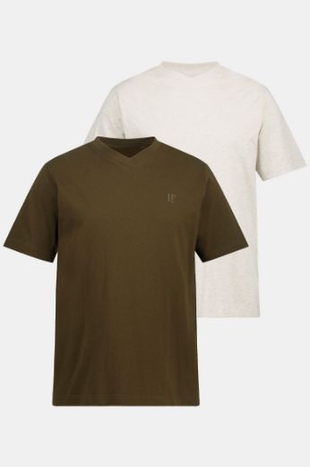 Moda za polnejše Majica 2 komada V ovratnika plus velikost, xxl, Ulla Popken in Johann Popken (JP1880)