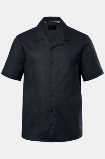 Moda za polnejše Košulja lanena kratki rukavi plus velikost, xxl, Ulla Popken in Johann Popken (JP1880)