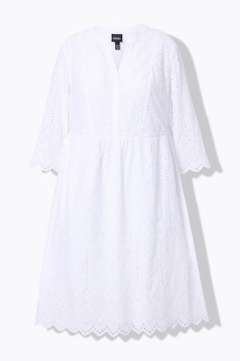 Moda za polnejše Haljina midi A kroja 3/4 rukavi plus velikost, xxl, Ulla Popken in Johann Popken (JP1880)