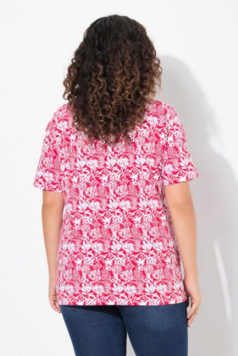 Moda za polnejše Majica kratkih rukava V izreza s motivom koralja plus velikost, xxl, Ulla Popken in Johann Popken (JP1880)