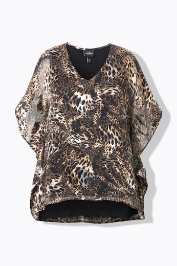 Moda za polnejše Bluza polu rukava V ovratnika plus velikost, xxl, Ulla Popken in Johann Popken (JP1880)