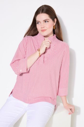 Moda za polnejše Bluza 3/4 rukava na pruge plus velikost, xxl, Ulla Popken in Johann Popken (JP1880)