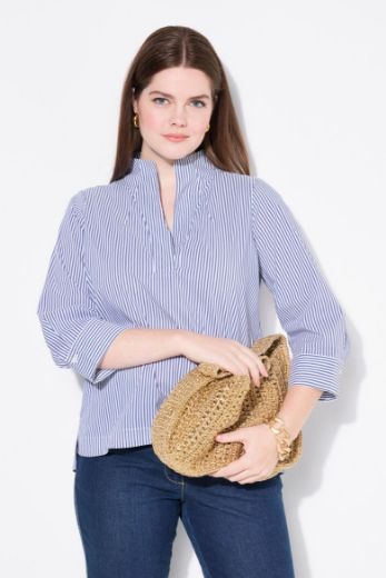 Moda za polnejše Bluza 3/4 rukava na pruge plus velikost, xxl, Ulla Popken in Johann Popken (JP1880)
