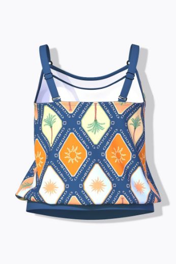 Moda za polnejše Kupaći kostim tankini plus velikost, xxl, Ulla Popken in Johann Popken (JP1880)