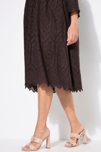 Moda za polnejše Haljina midi A kroja 3/4 rukavi plus velikost, xxl, Ulla Popken in Johann Popken (JP1880)