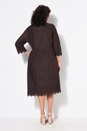 Moda za polnejše Haljina midi A kroja 3/4 rukavi plus velikost, xxl, Ulla Popken in Johann Popken (JP1880)