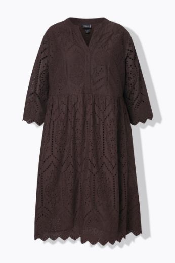 Moda za polnejše Haljina midi A kroja 3/4 rukavi plus velikost, xxl, Ulla Popken in Johann Popken (JP1880)