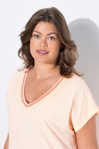 Moda za polnejše Majica kratkih rukava V ovratnika plus velikost, xxl, Ulla Popken in Johann Popken (JP1880)