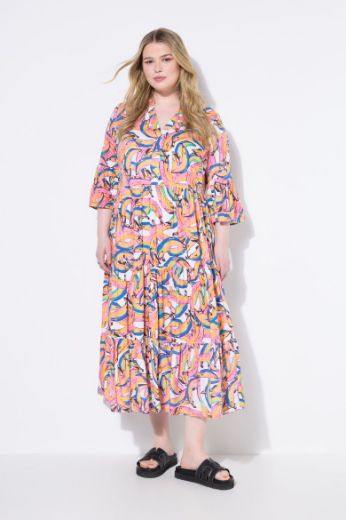 Moda za polnejše Haljina maxi na volane plus velikost, xxl, Ulla Popken in Johann Popken (JP1880)