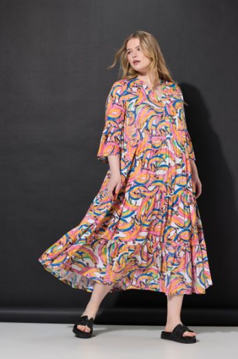 Moda za polnejše Haljina maxi na volane plus velikost, xxl, Ulla Popken in Johann Popken (JP1880)