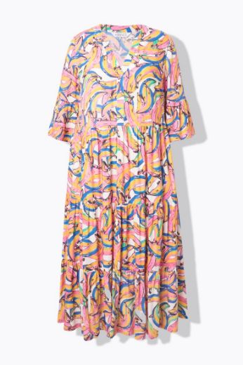 Moda za polnejše Haljina maxi na volane plus velikost, xxl, Ulla Popken in Johann Popken (JP1880)