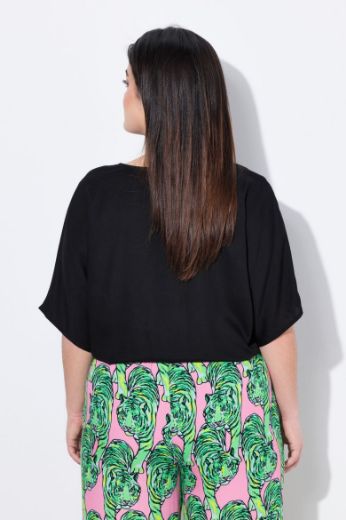 Moda za polnejše Bluza kratkih rukava V ovratnika kraćeg kroja plus velikost, xxl, Ulla Popken in Johann Popken (JP1880)