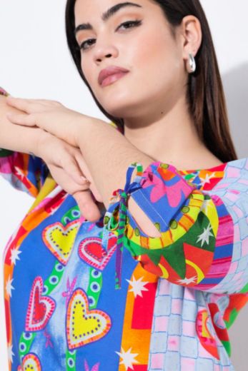 Moda za polnejše Bluza 3/4 rukava A kroja plus velikost, xxl, Ulla Popken in Johann Popken (JP1880)