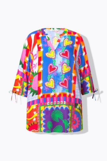 Moda za polnejše Bluza 3/4 rukava A kroja plus velikost, xxl, Ulla Popken in Johann Popken (JP1880)