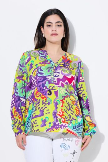 Moda za polnejše Bluza dugih rukava A kroja plus velikost, xxl, Ulla Popken in Johann Popken (JP1880)