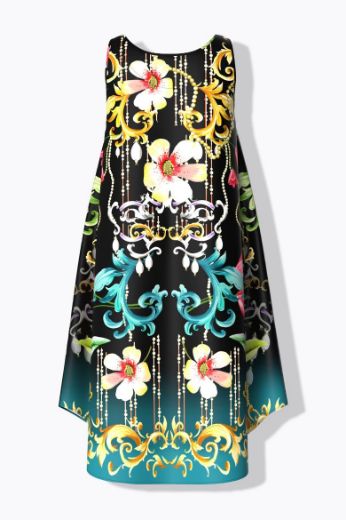 Moda za polnejše Haljina maxi bez rukava A kroja plus velikost, xxl, Ulla Popken in Johann Popken (JP1880)