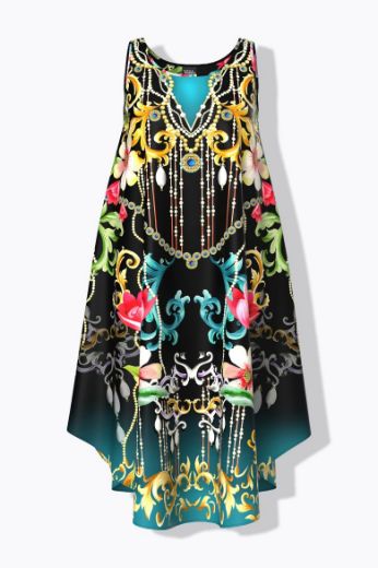 Moda za polnejše Haljina maxi bez rukava A kroja plus velikost, xxl, Ulla Popken in Johann Popken (JP1880)