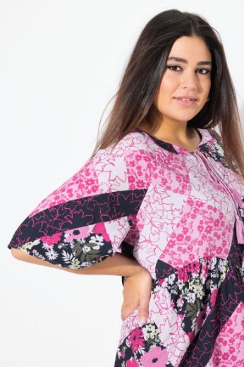 Moda za polnejše Haljina kratkih rukava A kroja plus velikost, xxl, Ulla Popken in Johann Popken (JP1880)