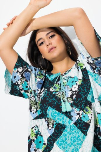 Moda za polnejše Haljina kratkih rukava A kroja plus velikost, xxl, Ulla Popken in Johann Popken (JP1880)