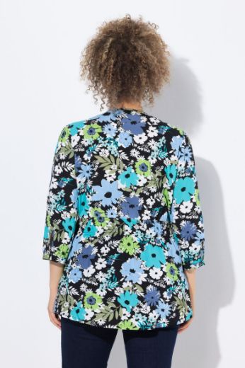 Moda za polnejše Bluza 3/4 rukava V ovratnika plus velikost, xxl, Ulla Popken in Johann Popken (JP1880)