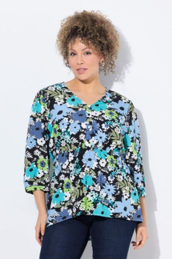 Moda za polnejše Bluza 3/4 rukava V ovratnika plus velikost, xxl, Ulla Popken in Johann Popken (JP1880)
