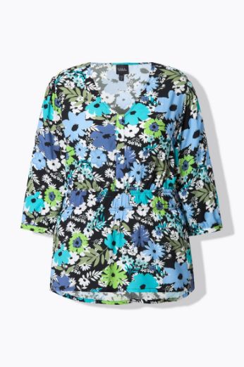 Moda za polnejše Bluza 3/4 rukava V ovratnika plus velikost, xxl, Ulla Popken in Johann Popken (JP1880)