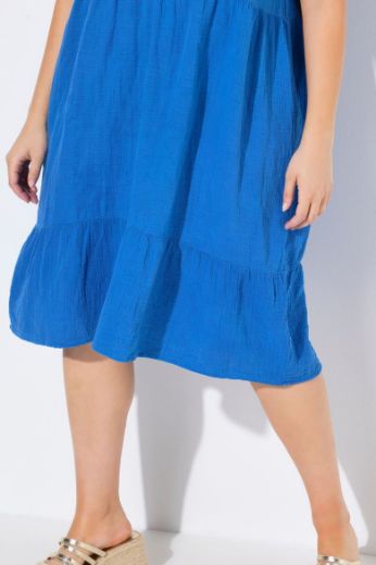 Moda za polnejše Haljina kratkih rukava od muslina plus velikost, xxl, Ulla Popken in Johann Popken (JP1880)