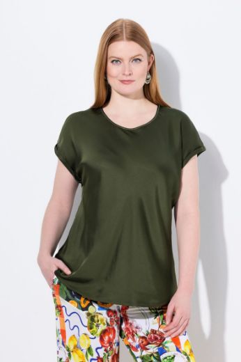 Moda za polnejše Bluza kratkih rukava okruglog ovratnika plus velikost, xxl, Ulla Popken in Johann Popken (JP1880)