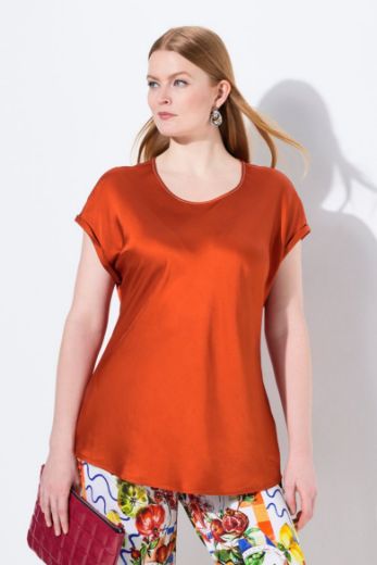 Moda za polnejše Bluza kratkih rukava okruglog ovratnika plus velikost, xxl, Ulla Popken in Johann Popken (JP1880)